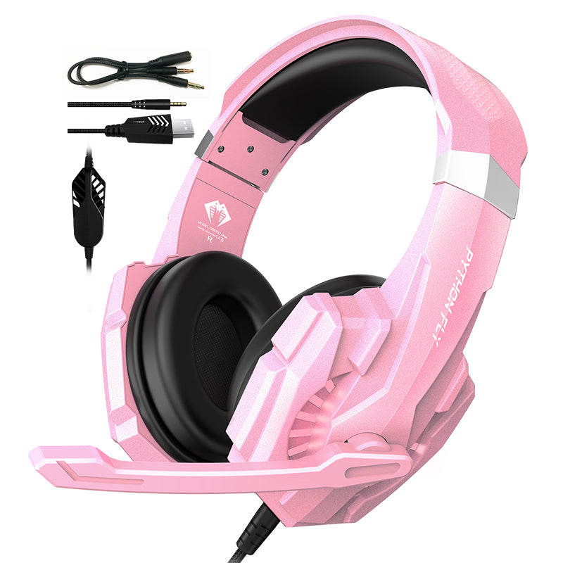 PYTHON FLY G9000mini 3.5mm USB Wired Ergonomic Over-Ear E-sports Headphone Noise Cancellation Gaming Headset with LED Light PYTHON FLY G9000mini 3.5mm USB Wired Ergonomic Over-Ear E-sports Headphone Noise Cancellation Gaming Headset with LED Light